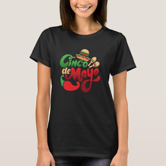 Cinco De Mayo Burritos Mexico Tacos and Avocado  1 T-Shirt (Vorderseite)