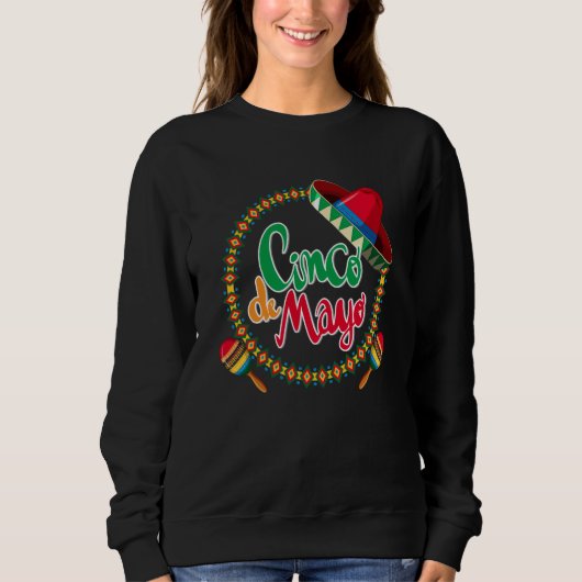 Cinco De Mayo Burritos Mexico Tacos and Avocado 2 Sweatshirt (Vorderseite)