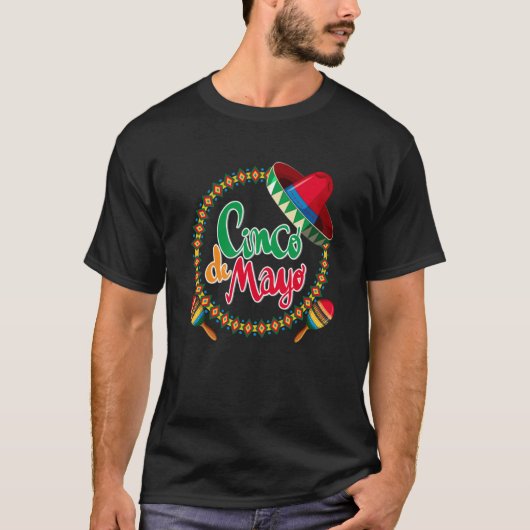 Cinco De Mayo Burritos Mexico Tacos and Avocado 2 T-Shirt (Vorderseite)
