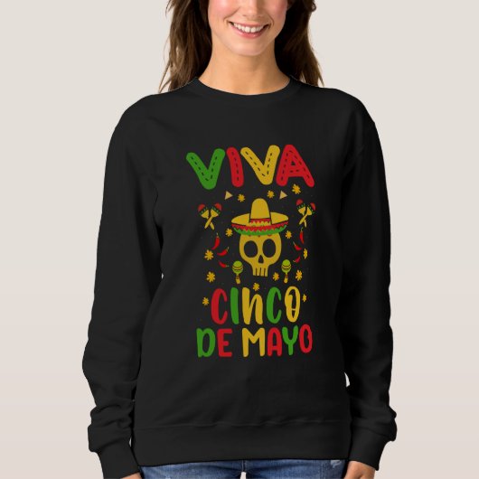 Cinco De Mayo Burritos Mexico Tacos and Avocado 4 Sweatshirt (Vorderseite)