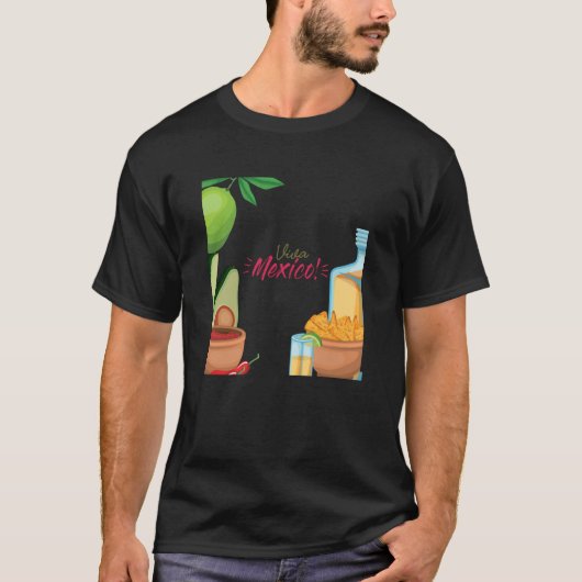 Cinco De Mayo Burritos Mexico Tacos and Avocado 6 T-Shirt (Vorderseite)