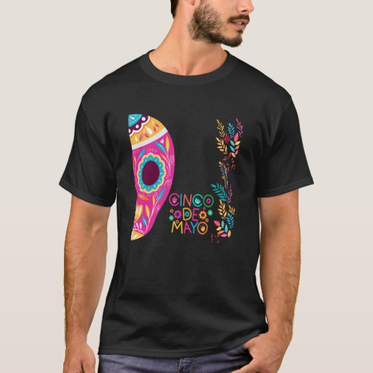 Cinco De Mayo Burritos Mexico Tacos and Avocado 8 T-Shirt (Vorderseite)