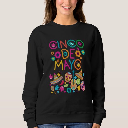 Cinco De Mayo Burritos Mexico Tacos and Avocado 9 Sweatshirt (Vorderseite)