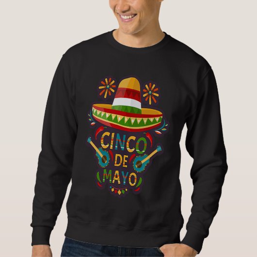 Cinco De Mayo Burritos  Mexico Tacos and Avocado   Sweatshirt (Vorderseite)