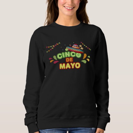 Cinco De Mayo Burritos Mexico Tacos and Avocado Sweatshirt (Vorderseite)