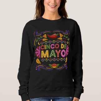 Cinco De Mayo Burritos Mexico Tacos and Avocado Sweatshirt