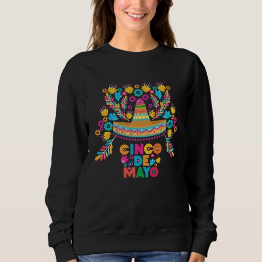 Cinco De Mayo Burritos  Mexico Tacos and Avocado   Sweatshirt (Vorderseite)