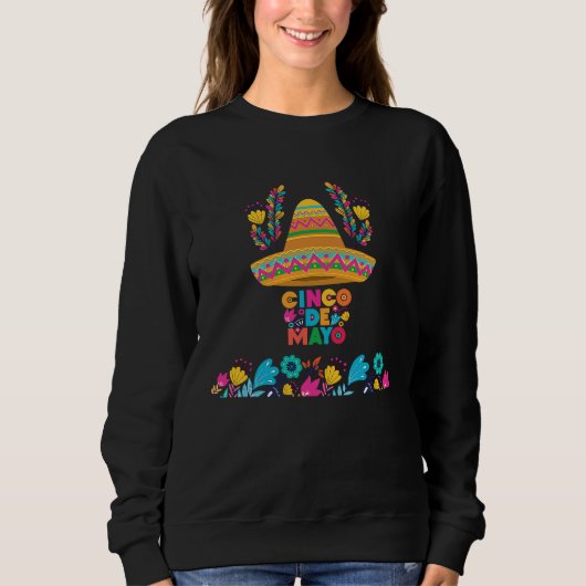Cinco De Mayo Burritos Mexico Tacos and Avocado Sweatshirt (Vorderseite)