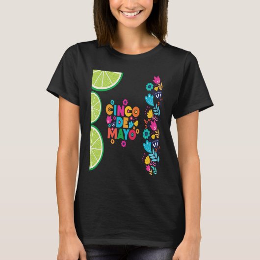 Cinco De Mayo Burritos  Mexico Tacos and Avocado   T-Shirt (Vorderseite)