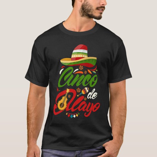 Cinco De Mayo Burritos  Mexico Tacos and Avocado   T-Shirt (Vorderseite)
