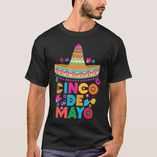 Cinco De Mayo Burritos  Mexico Tacos and Avocado   T-Shirt (Vorderseite)