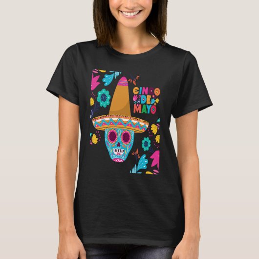Cinco De Mayo Burritos  Mexico Tacos and Avocado   T-Shirt (Vorderseite)
