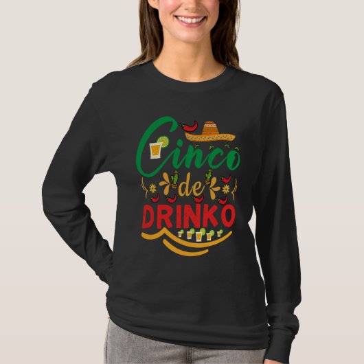 Cinco De Mayo Burritos  Mexico Tacos and Avocado   T-Shirt (Vorderseite)