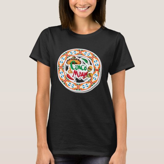 Cinco De Mayo Burritos  Mexico Tacos and Avocado   T-Shirt (Vorderseite)