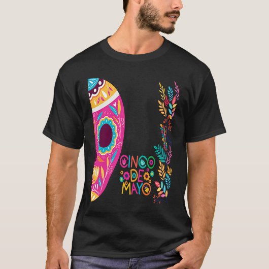 Cinco De Mayo Burritos  Mexico Tacos and Avocado   T-Shirt (Vorderseite)