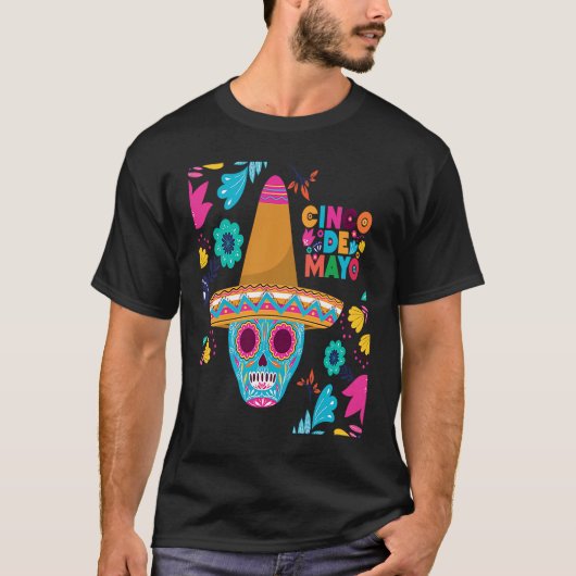 Cinco De Mayo Burritos  Mexico Tacos and Avocado   T-Shirt (Vorderseite)