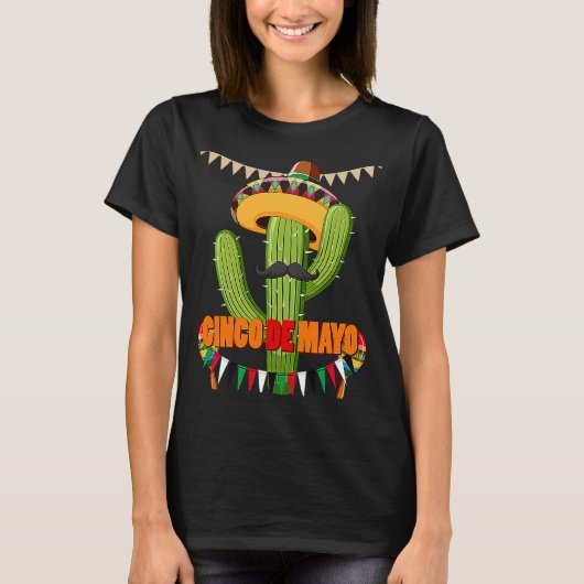Cinco De Mayo Burritos  Mexico Tacos and Avocado   T-Shirt (Vorderseite)