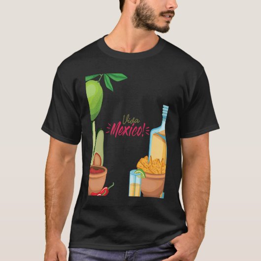 Cinco De Mayo Burritos  Mexico Tacos and Avocado   T-Shirt (Vorderseite)