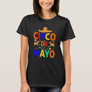 Cinco De Mayo Burritos Mexico Tacos und Avocado 7 T-Shirt
