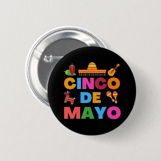 Cinco De Mayo Button (Vorne & Hinten)