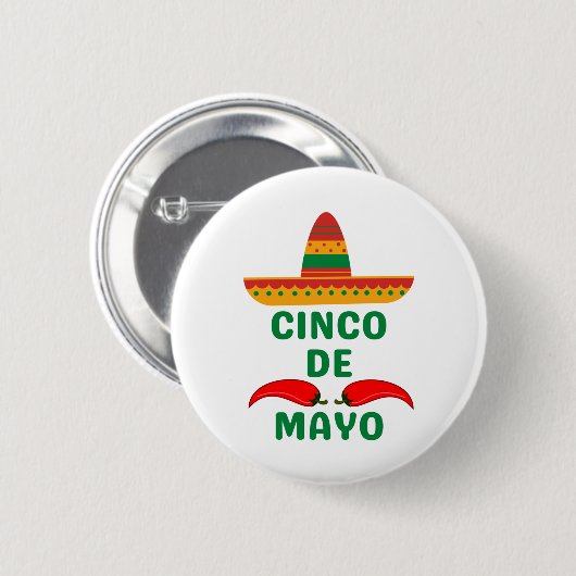 Cinco De Mayo Button (Vorne & Hinten)