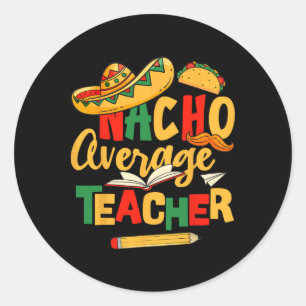 Cinco de Mayo Byck zur Schule mexikanische Nacho D Runder Aufkleber