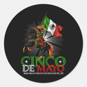 Cinco de Mayo Byttle of Puebla 5. Mai Runder Aufkleber