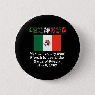Cinco de Mayo Byttle von Puebla 5. Mai Mexikanisch Button