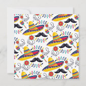 Cinco de Mayo Cactus Folk Sombreros Einladung (Rückseite)