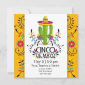 Cinco de Mayo Cactus Folk Sombreros Einladung (Vorderseite)