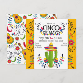 Cinco de Mayo Cactus Maracas Folk Einladung