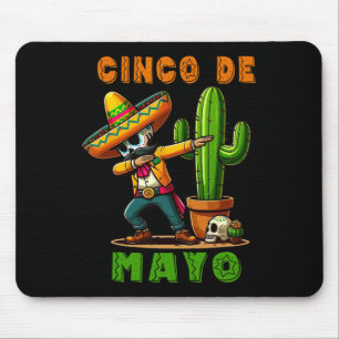 Cinco De Mayo Cactus Mexican Poncho Sombrero Hat B Mousepad