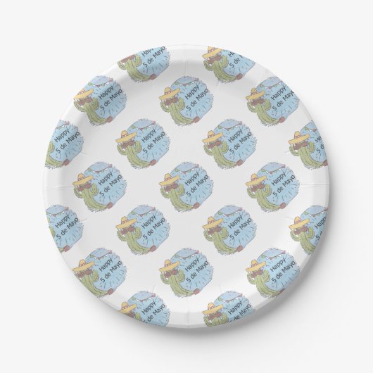 Cinco de mayo cactus pappteller (Vorderseite)