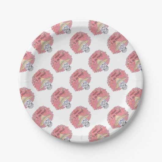 cinco de mayo calavera pappteller (Vorderseite)