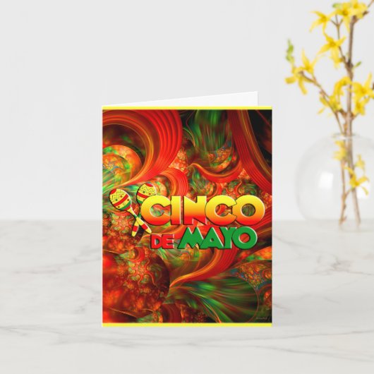 Cinco de Mayo Card Karte (Gelbe Blume)