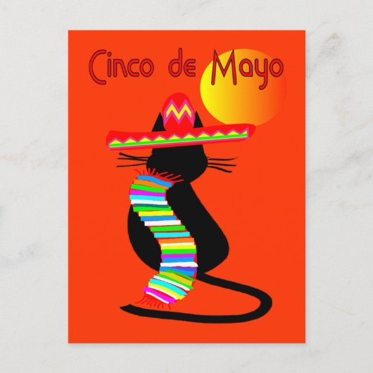 Cinco de mayo CAT Design - Adorable Postkarte (Vorderseite)