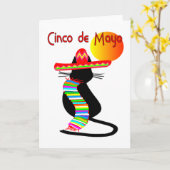 Cinco de mayo CAT Karte (Gelbe Blume)