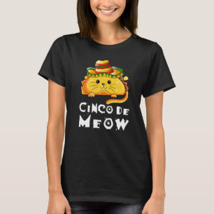 Cinco De Mayo Cat Tacos Mexikanisches Party T-Shirt