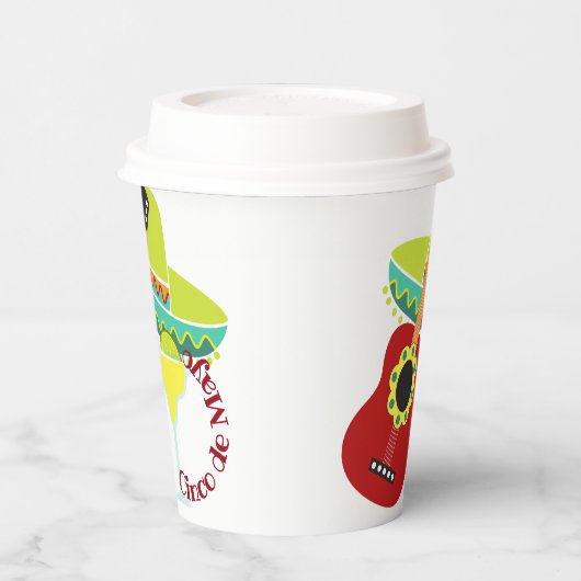Cinco de Mayo Celebration 8oz. Pappbecher (Links)