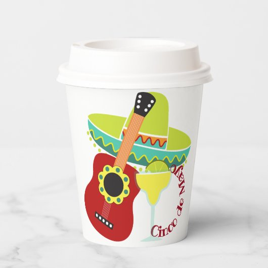 Cinco de Mayo Celebration 8oz. Pappbecher (Rückseite)