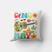 Cinco De Mayo Celebration mexicisches Thema Kissen (Rückseite)
