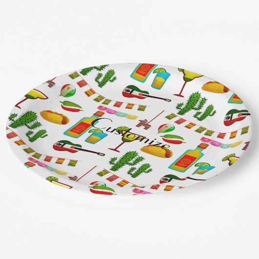 Cinco de Mayo Celebration Thunder_Cove   Pappteller (Schrägansicht)