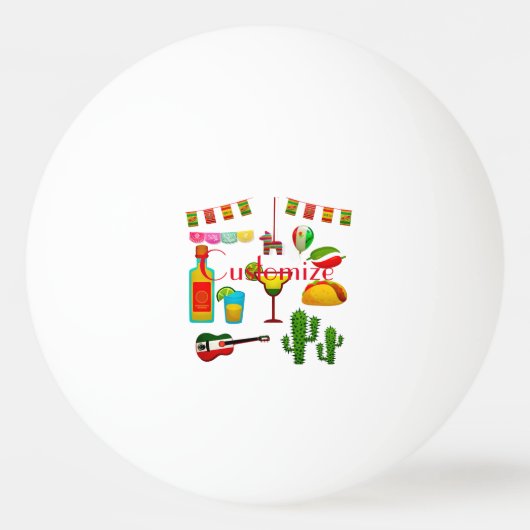 Cinco de Mayo Celebration Thunder_Cove Tischtennisball (Vorderseite)