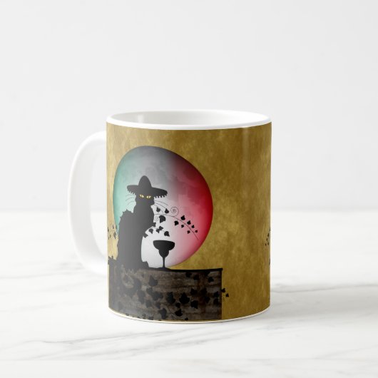 Cinco de Mayo Chat Noir / Gato Negro Kaffeetasse (Vorderseite Links)