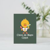 Cinco de Mayo Chick Postcard Postkarte (Stehend Vorderseite)