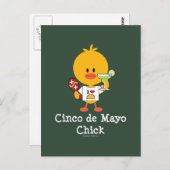 Cinco de Mayo Chick Postcard Postkarte (Vorne/Hinten)
