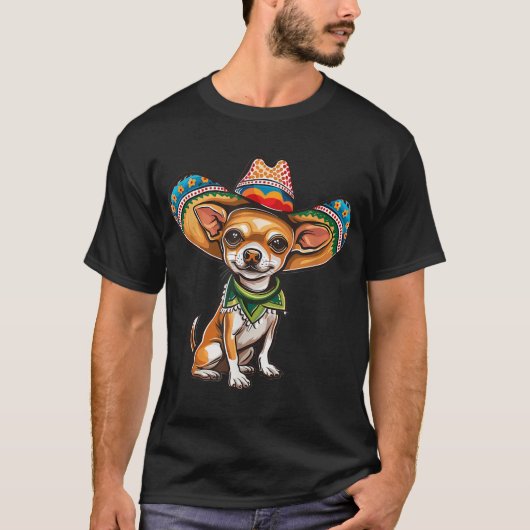 Cinco De Mayo Chihuahua T-Shirt (Vorderseite)