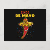 Cinco de Mayo Cilli mit Sombrero Postkarte (Vorderseite)