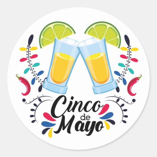 Cinco De Mayo Classic Round Sticker (Vorderseite)