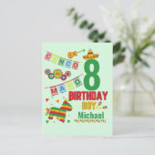 Cinco de Mayo Colorful Birthday Boy Fiesta Party Postkarte (Stehend Vorderseite)
